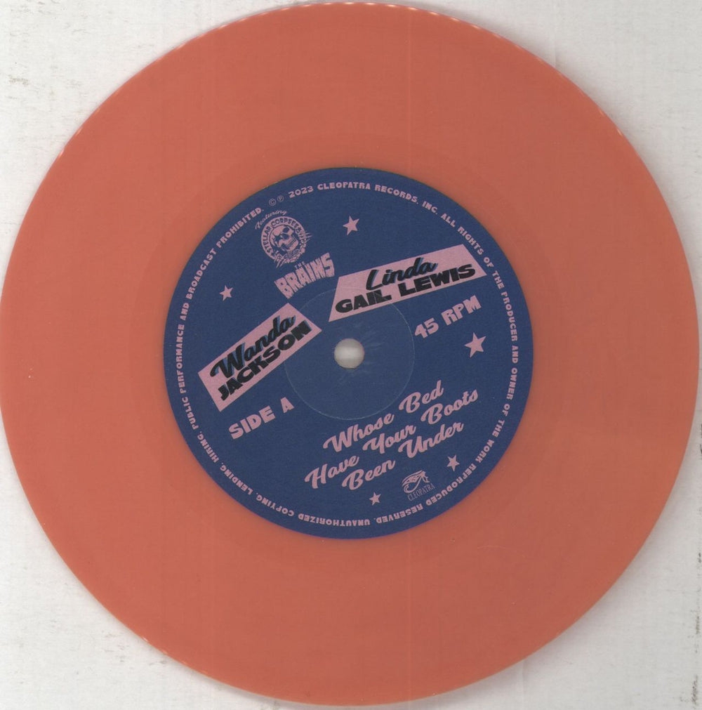 Wanda Jackson Whose Bed Have Your Boots Been Under - Pink Vinyl US 7" vinyl single (7 inch record / 45) WJC07WH851702