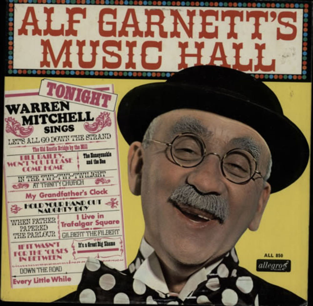 Warren Mitchell Alf Garnett's Music Hall UK vinyl LP album (LP record) ALL850