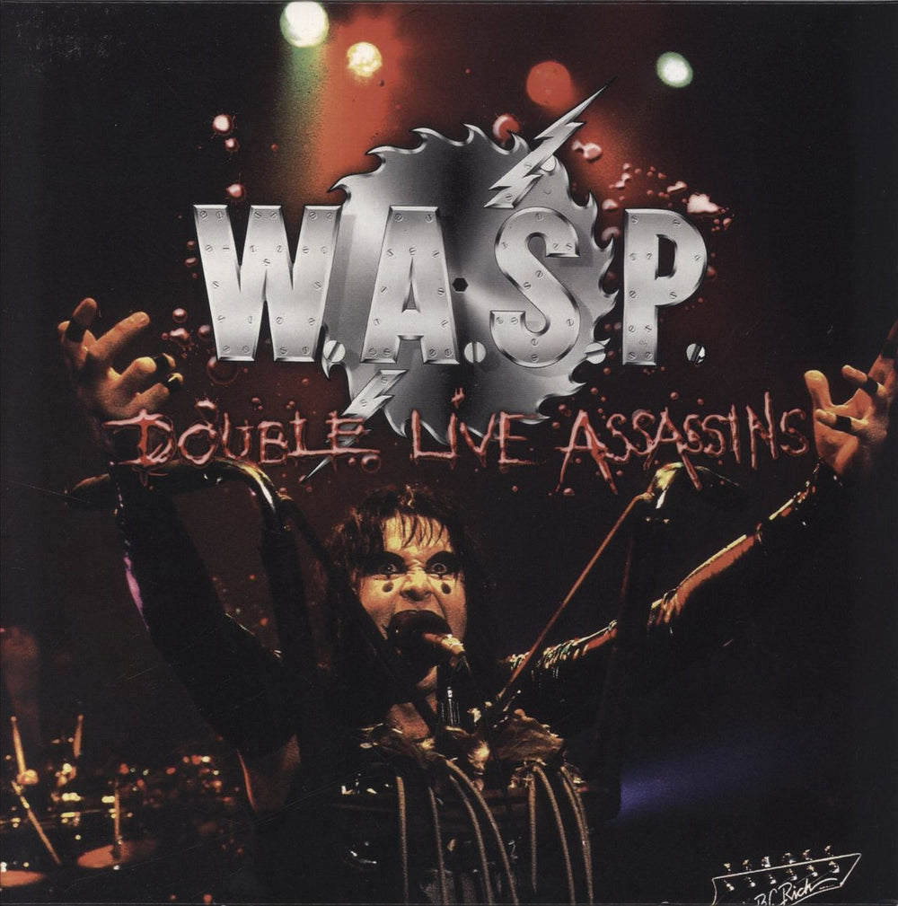 WASP Double Live Assassins UK 2-LP vinyl record set (Double LP Album) SMALP986