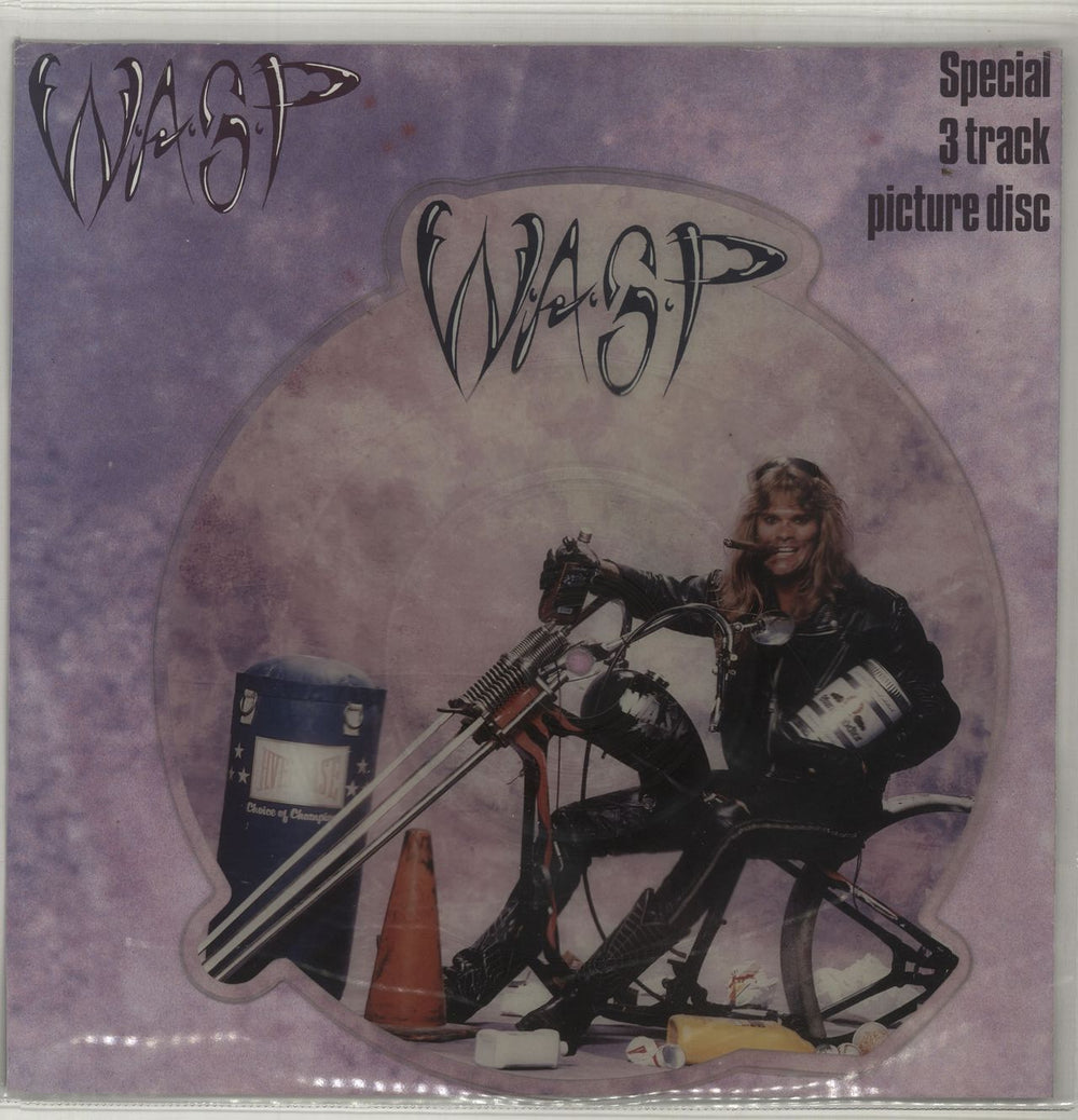 WASP Mean Man UK shaped picture disc (picture disc vinyl record) CLP521
