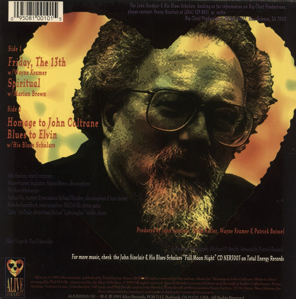 Wayne Kramer Friday, The 13th US 10" vinyl single (10 inch record) 095081001015