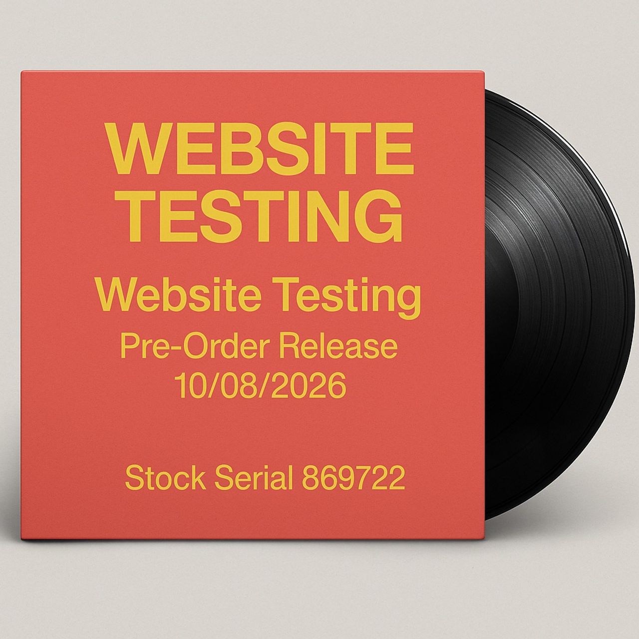 Website Testing WEBSITE TESTING Website Testing Pre-Order Release Date 10/08/2026 UK 12" vinyl single (12 inch record / Maxi-single)