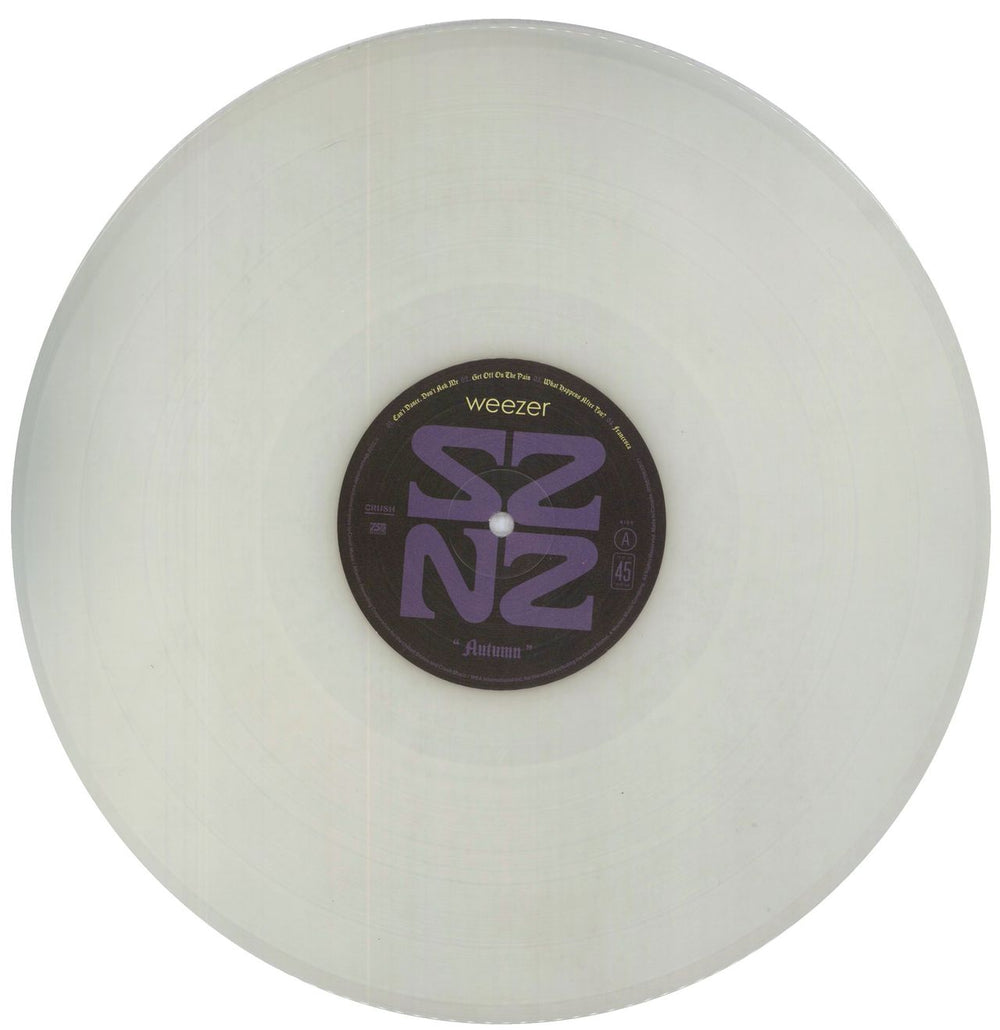 Weezer SZNZ: Autumn - Milky Clear Vinyl UK 12" vinyl single (12 inch record / Maxi-single) WEE12SZ836976