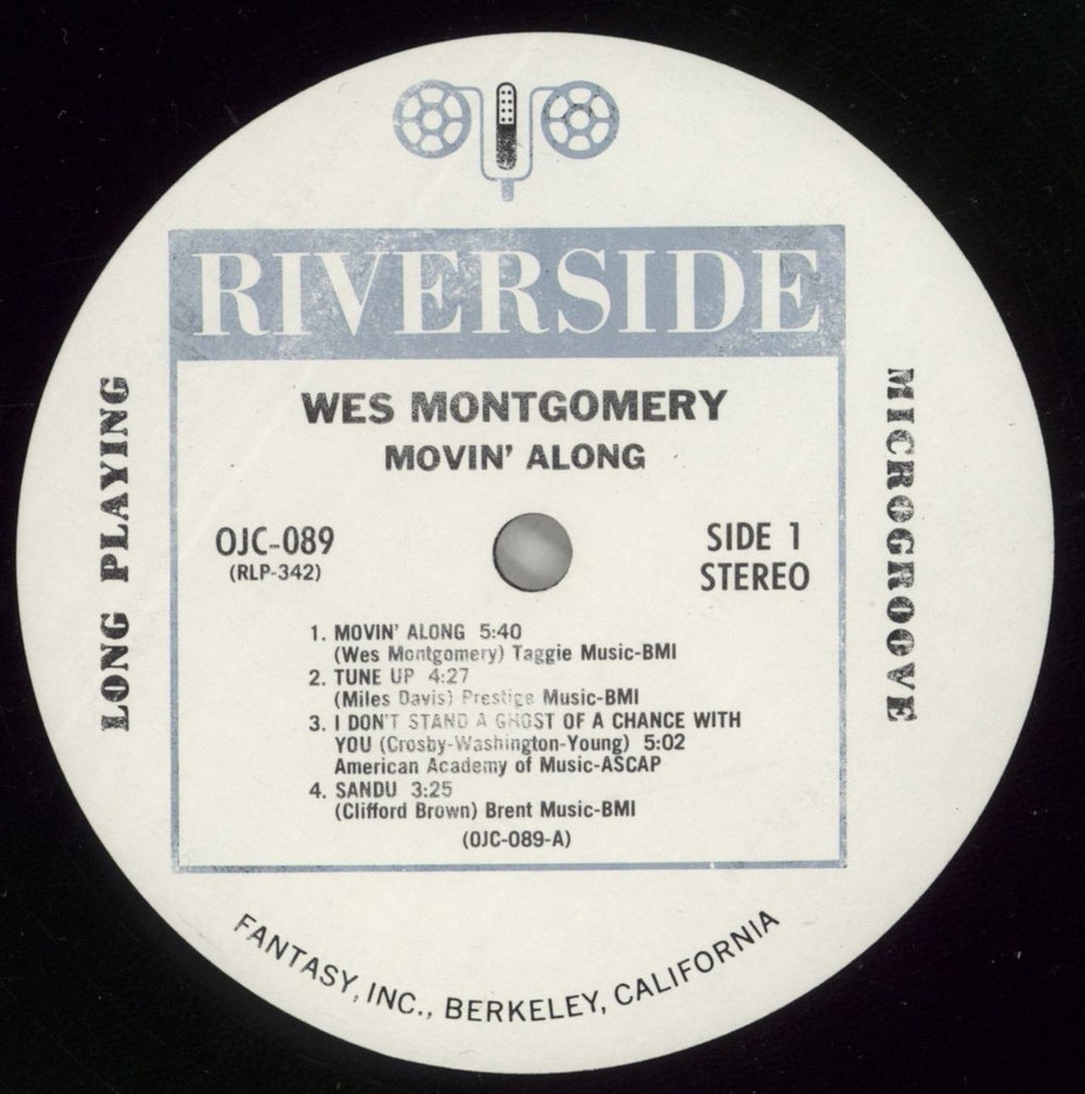 Wes Montgomery Movin' Along US vinyl LP album (LP record) WMGLPMO874532