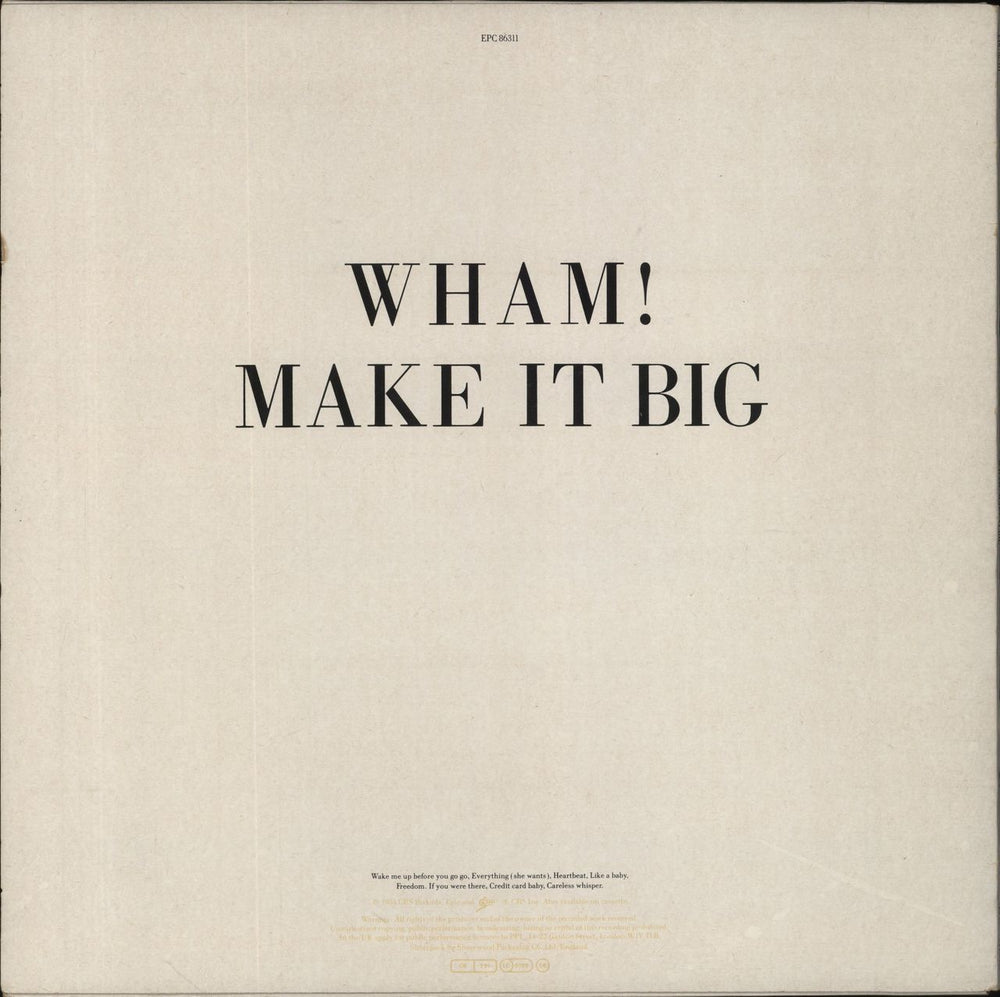 Wham Make It Big + Poster UK vinyl LP album (LP record)