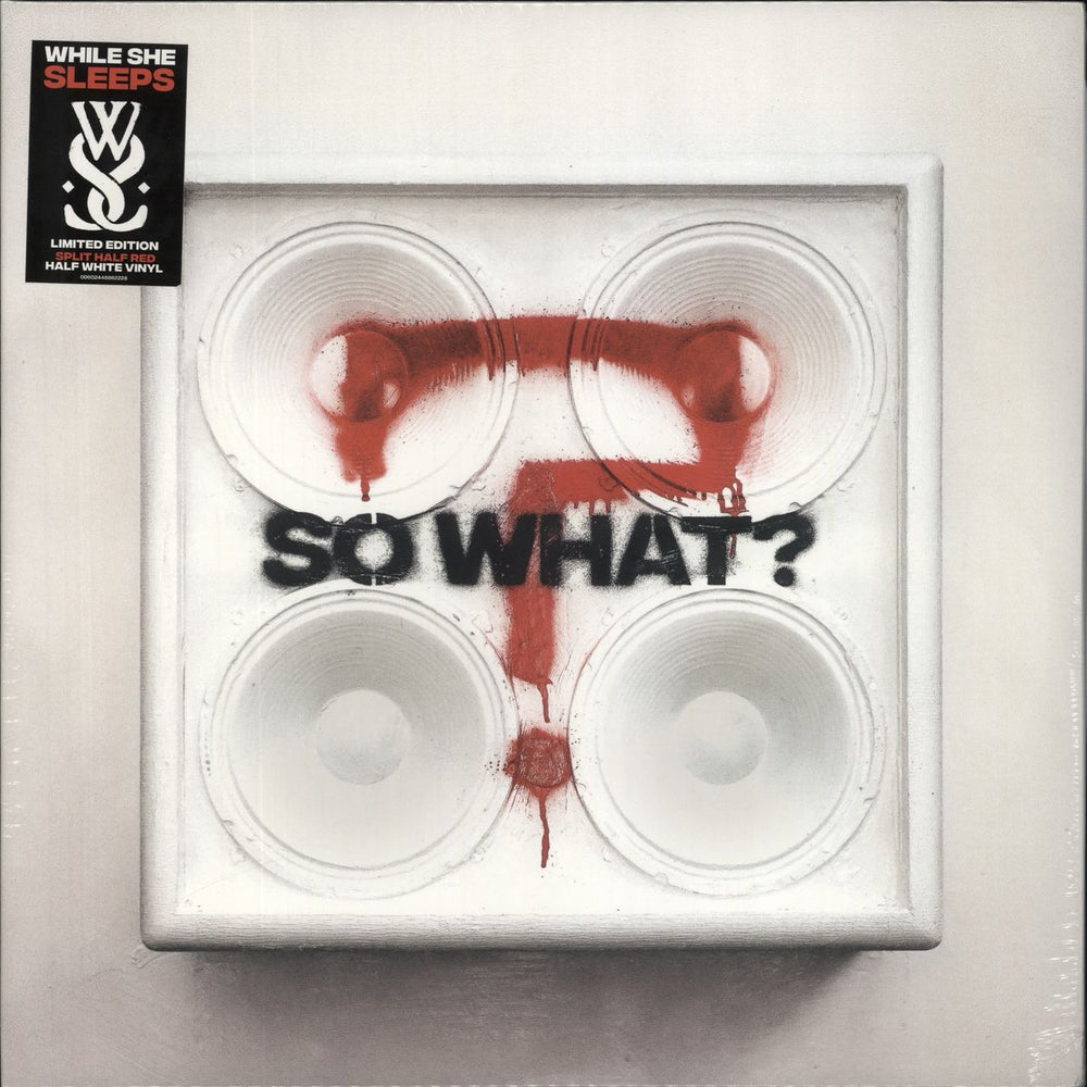 While She Sleeps So What? - Half Red/Half White Vinyl - RSD23 - Sealed UK 2-LP vinyl record set (Double LP Album) SPINE886222