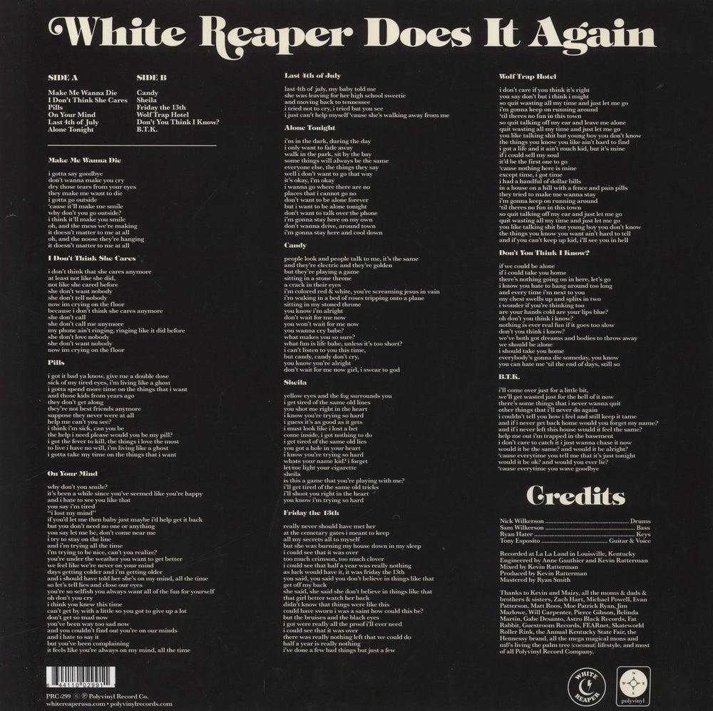 White Reaper White Reaper Does It Again - 180gram - Purple Vinyl US vinyl LP album (LP record) 644110029911