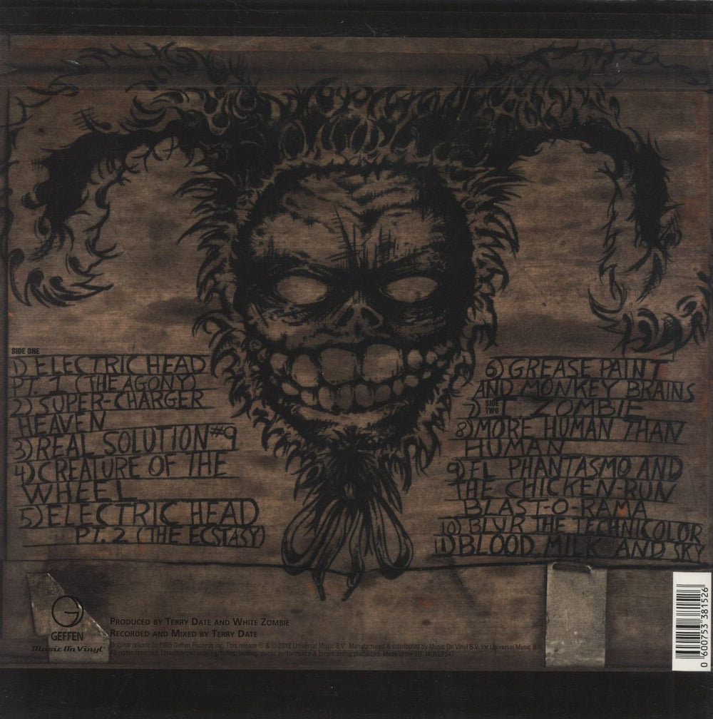 White Zombie Astro-Creep: 2000 - 180gm UK vinyl LP album (LP record) 600753381526