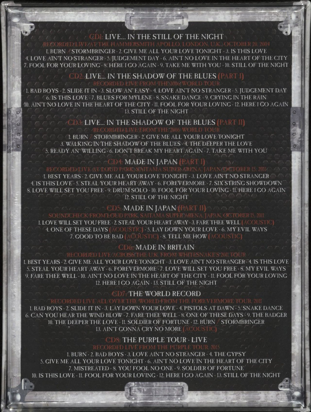 Whitesnake Access All Areas Live - Sealed UK CD Album Box Set 603497818495