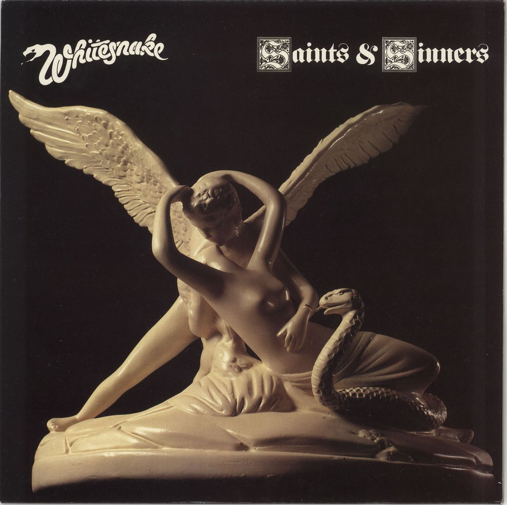 Whitesnake Saints & Sinners + Merchandise Insert - EX UK vinyl LP album (LP record) LBG30354