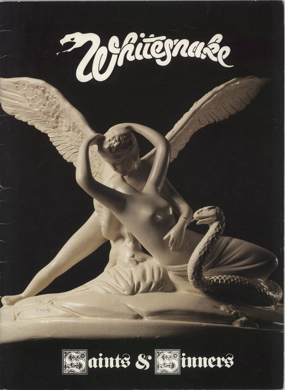 Whitesnake Saints & Sinners + ticket stub UK tour programme PROGRAMME + TICKET