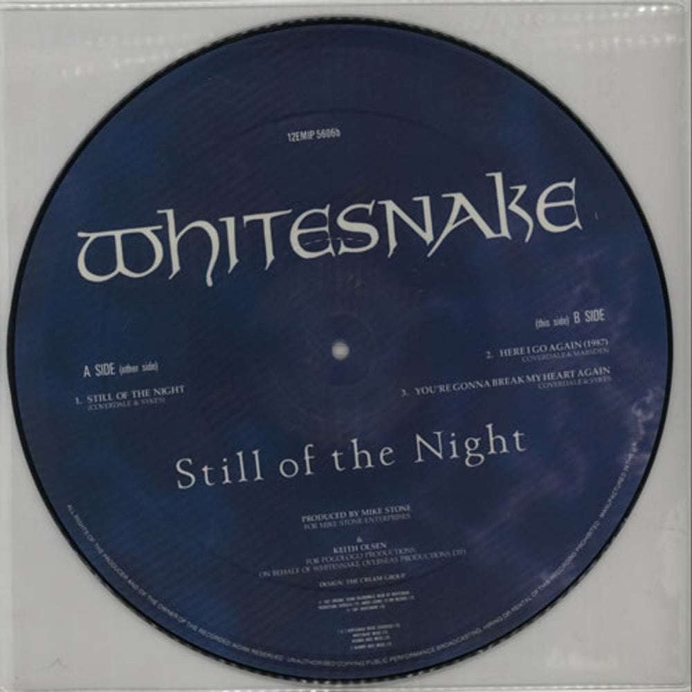 Whitesnake Still Of The Night UK 12" vinyl picture disc (12 inch picture record) WHI2PST16281