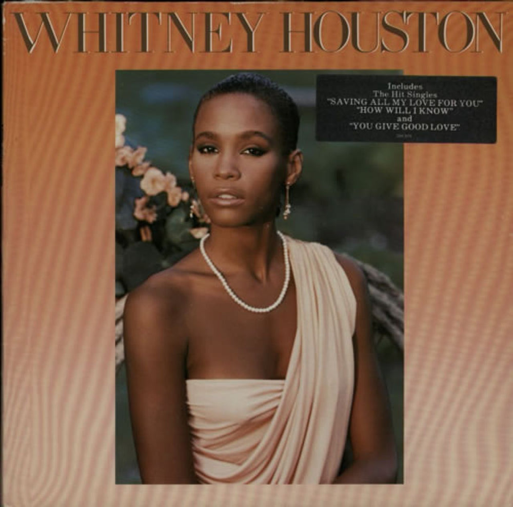 Whitney Houston Whitney Houston + OG Hype Sticker German vinyl LP album (LP record) 206978