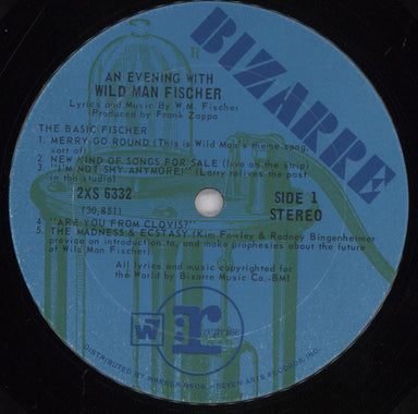 Wild Man Fischer An Evening With Wild Man Fischer - EX US 2-LP vinyl record set (Double LP Album) WMF2LAN834714