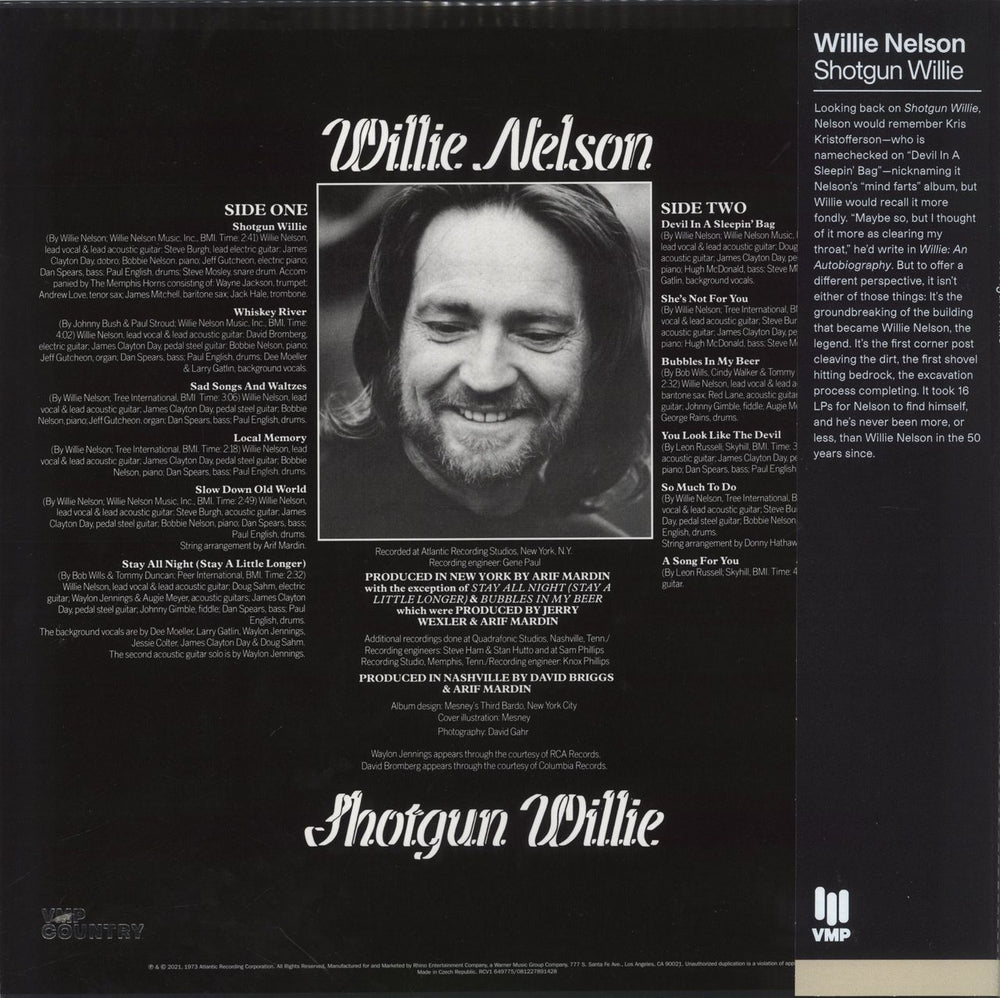Willie Nelson Shotgun Willie - 180g Gunsmoke Vinyl US vinyl LP album (LP record)