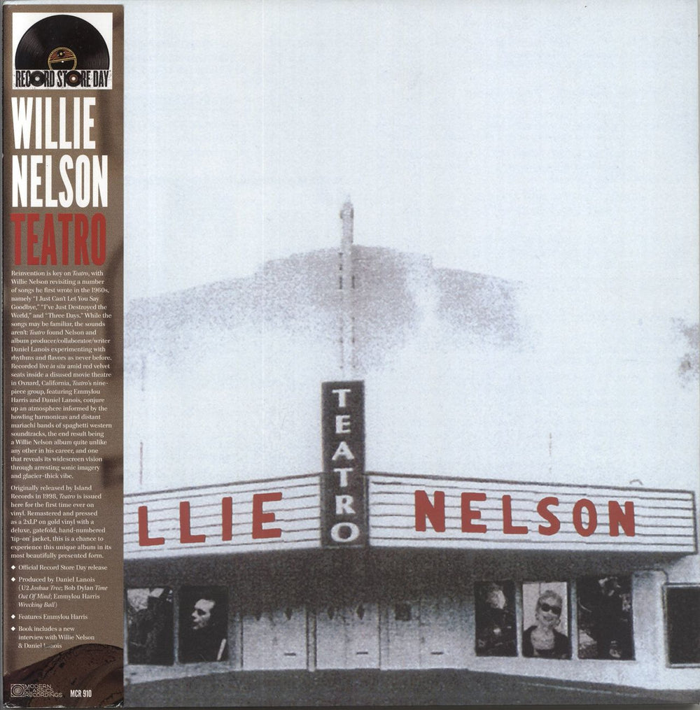 Willie Nelson Teatro - Orange Vinyl - RSD US vinyl LP album (LP record) MCR910LP