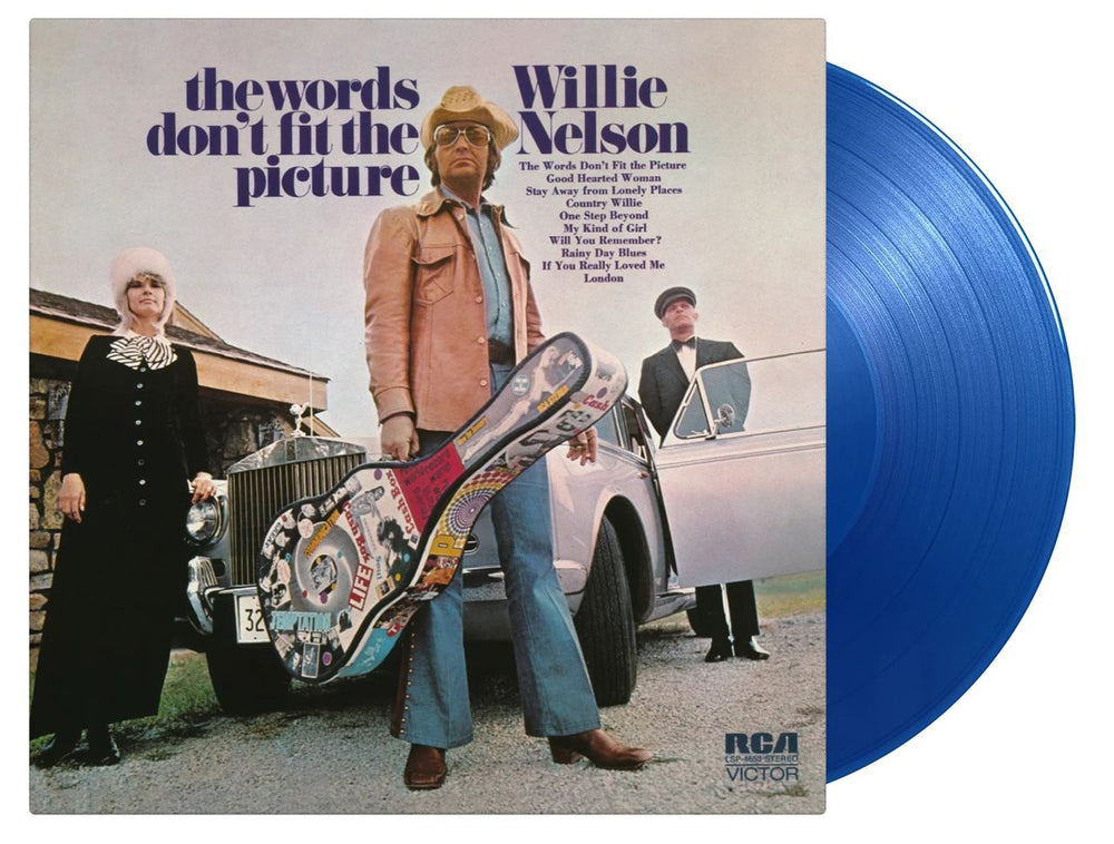 Willie Nelson The Words Don't Fit The Picture - Blue Vinyl 180 Gram UK vinyl LP album (LP record) MOVLP3499