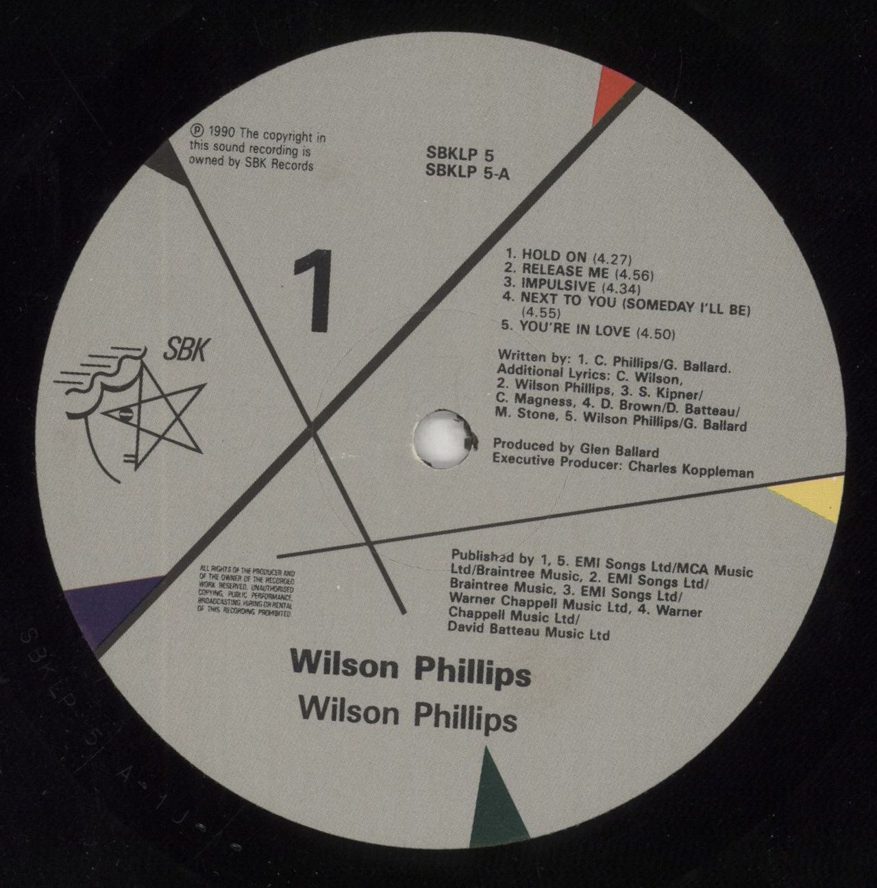 Wilson Phillips Wilson Phillips - EX UK Vinyl LP — RareVinyl.com