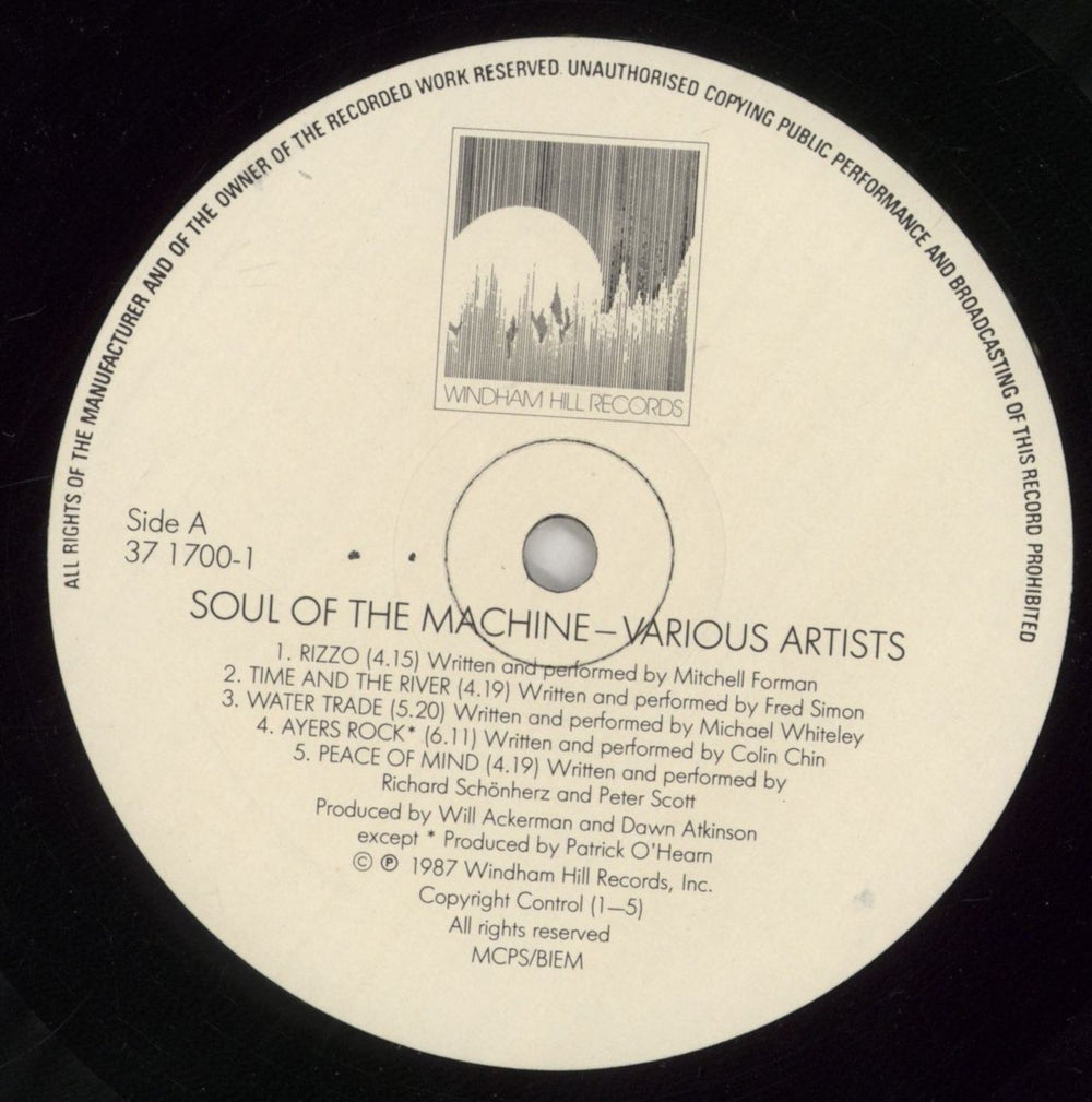 Windham Hill Soul Of The Machine UK vinyl LP album (LP record) WIHLPSO592656