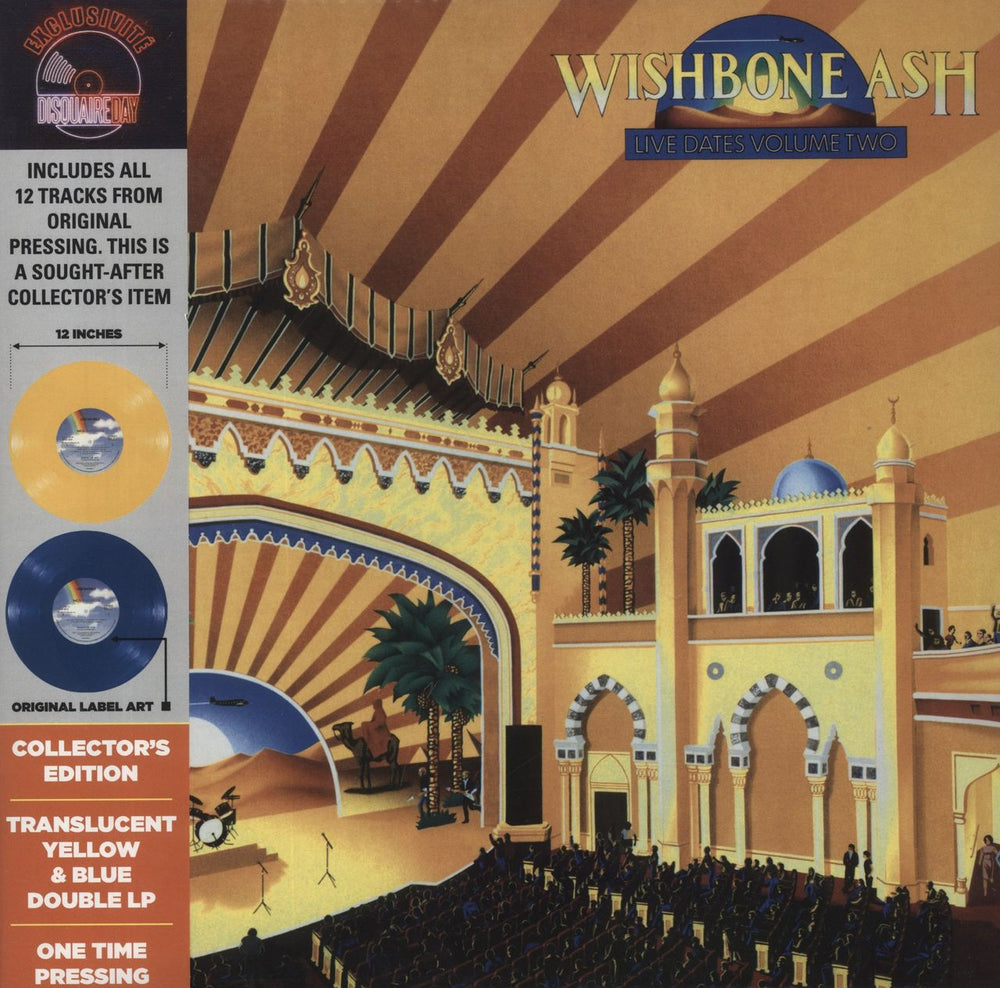 Wishbone Ash Live Dates Volume Two - RSD 2020 - Blue & Yellow Vinyl UK 2-LP vinyl record set (Double LP Album) 783183