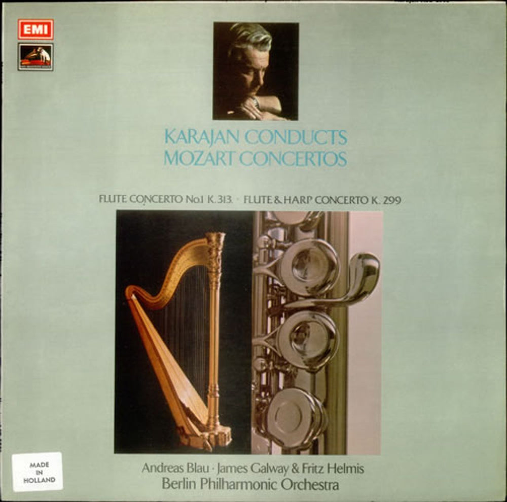 Wolfgang Amadeus Mozart Karajan Conducts Mozart Concertos Dutch vinyl LP album (LP record) ASD2993