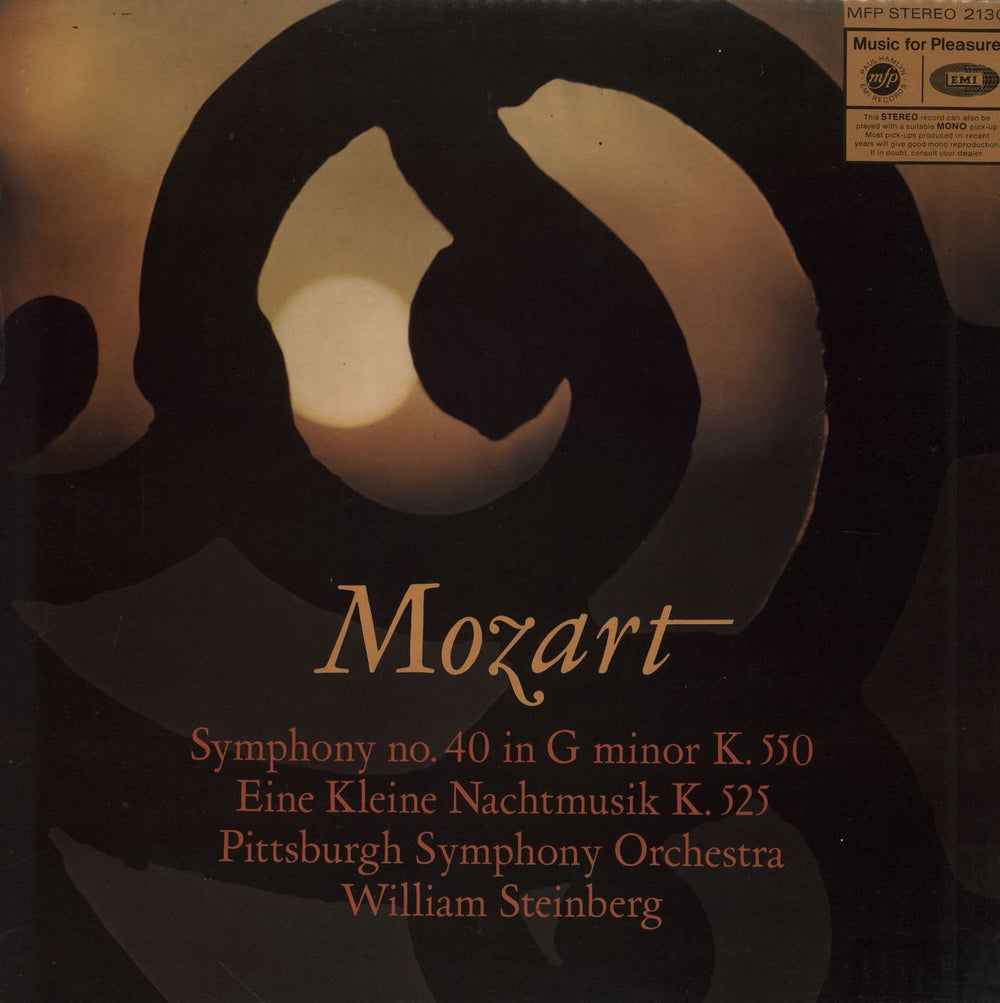 Wolfgang Amadeus Mozart Symphony No. 40 in G Minor, K.550 / Eine Kleine Nachtmusik, K.525 UK vinyl LP album (LP record) MFP2130