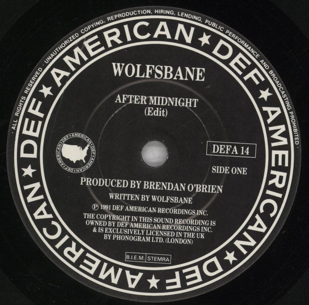 Wolfsbane After Midnight UK 7" vinyl single (7 inch record / 45) WOL07AF841568