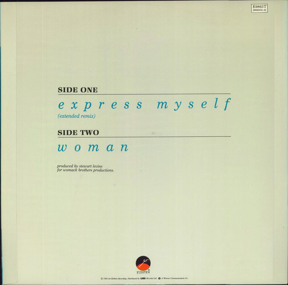 Womack & Womack Express Myself (Remix) UK 12" vinyl single (12 inch record / Maxi-single)