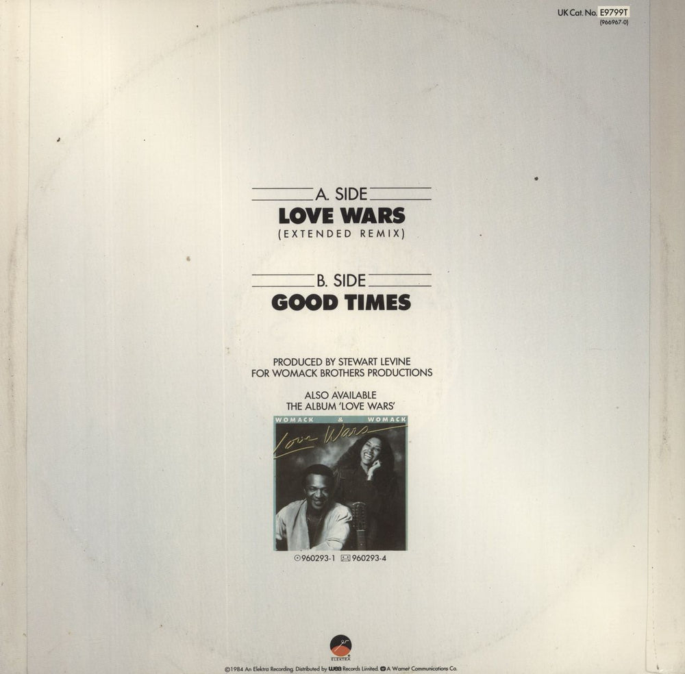 Womack & Womack Love Wars + p/s UK 12" vinyl single (12 inch record / Maxi-single)