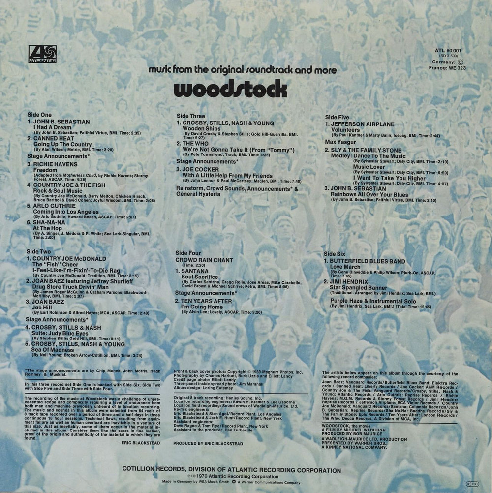 Woodstock Woodstock - Non-barcoded - EX German 3-LP vinyl record set (Triple LP Album)