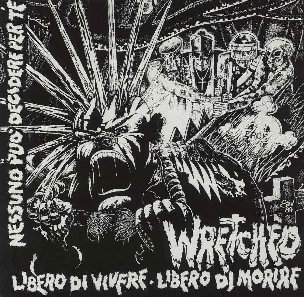 Wretched Libero Di Vivere - Libero Di Morire - Clear Vinyl Italian vinyl LP album (LP record) 1