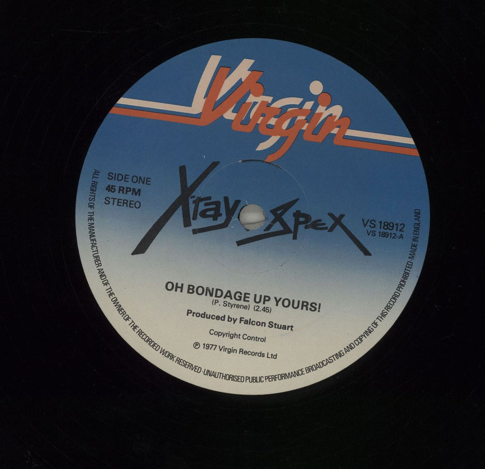 X-Ray Spex Oh Bondage Up Yours! - VG+ UK 12" vinyl single (12 inch record / Maxi-single) VS18912