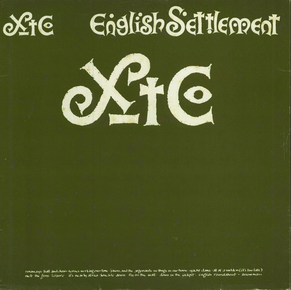 XTC English Settlement - White Titles - VG/EX - Stickered Sleeve UK 2-LP vinyl record set (Double LP Album)