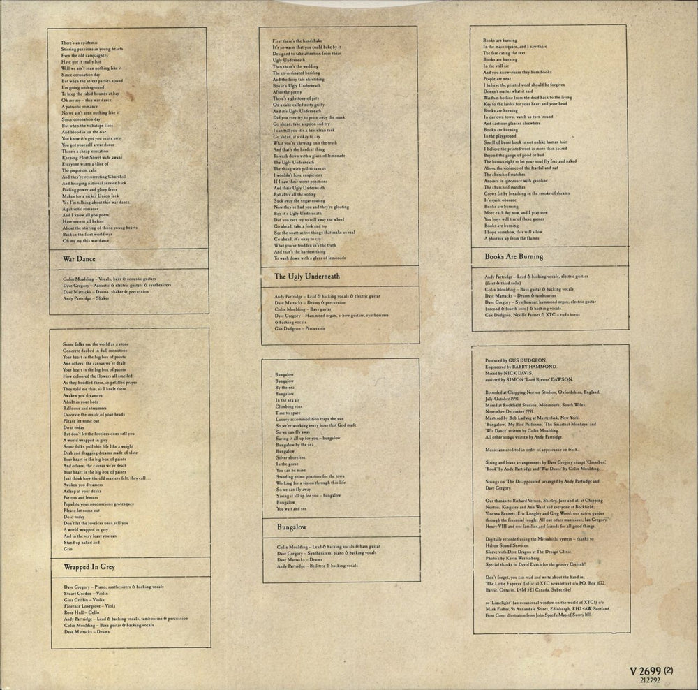 XTC Nonsuch UK 2-LP vinyl record set (Double LP Album) 1992