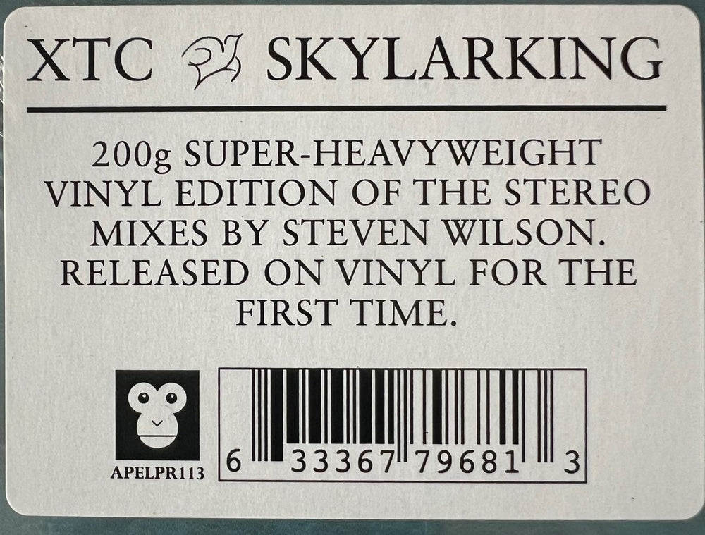 XTC Skylarking - Steven Wilson Stereo Mix - 200 Gram - Sealed UK vinyl LP album (LP record) XTCLPSK847125