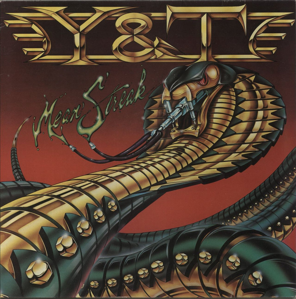 Y&T Mean Streak - Gold Promo Stamped Sleeve UK vinyl LP album (LP record) AMLX64960
