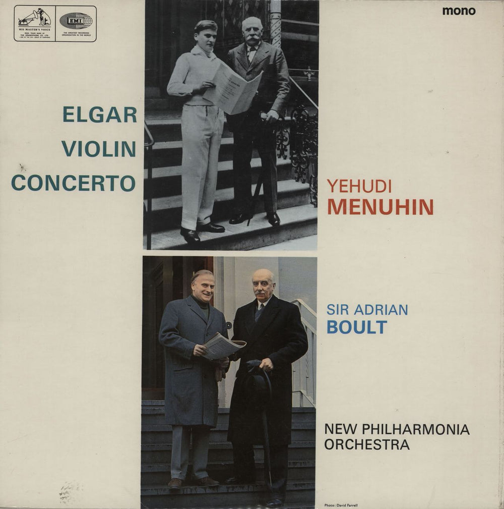 Yehudi Menuhin Elgar: Violin Concerto in B Minor, Op. 61 UK vinyl LP album (LP record) ALP2259