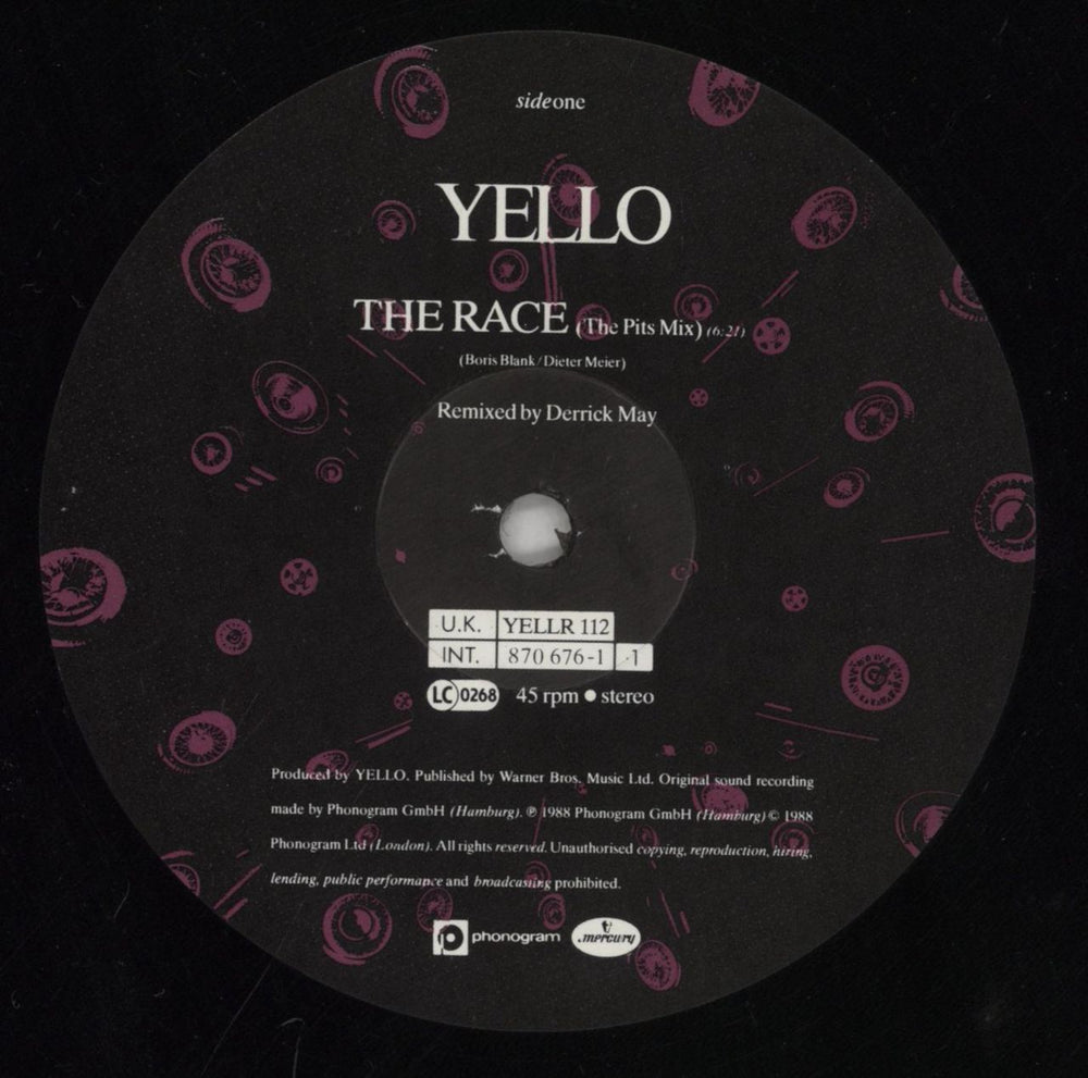 Yello The Race UK 12" vinyl single (12 inch record / Maxi-single) YEL12TH62652