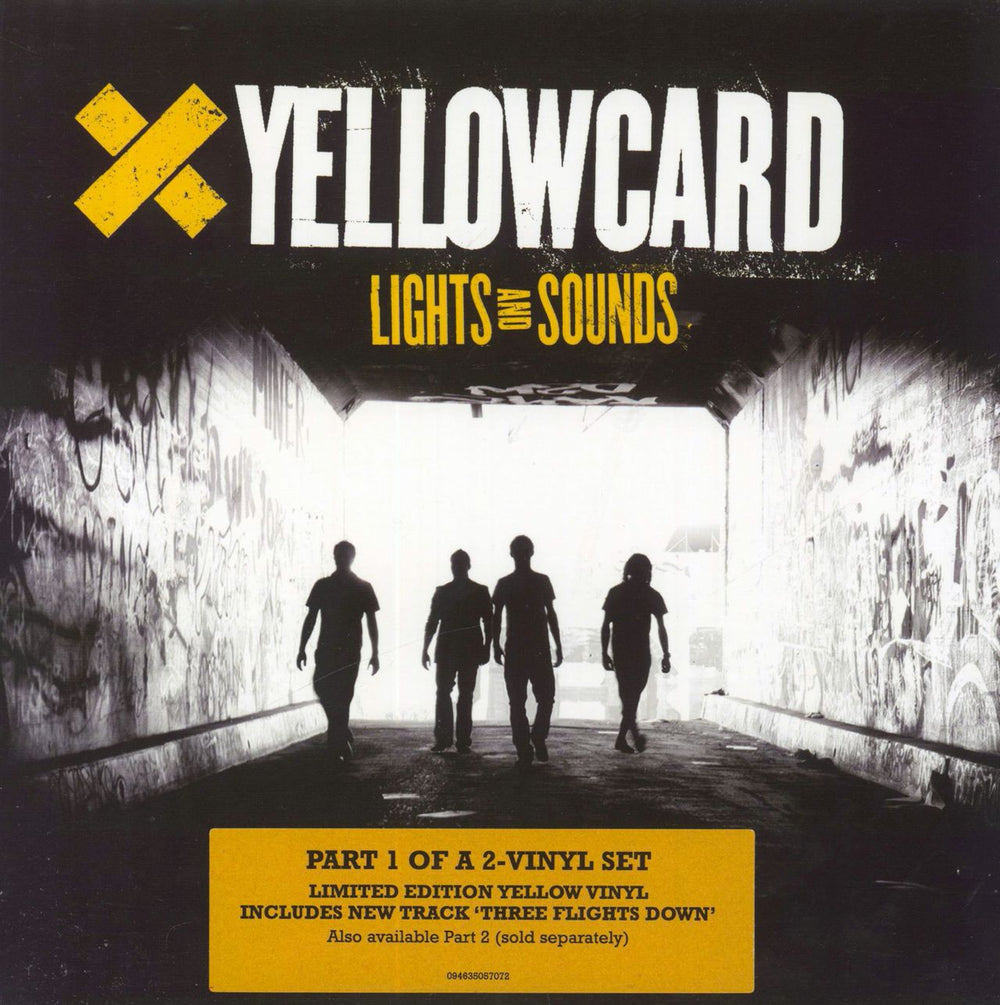 Yellowcard Lights And Sounds - Yellow Vinyl UK 7" vinyl single (7 inch record / 45) CL875