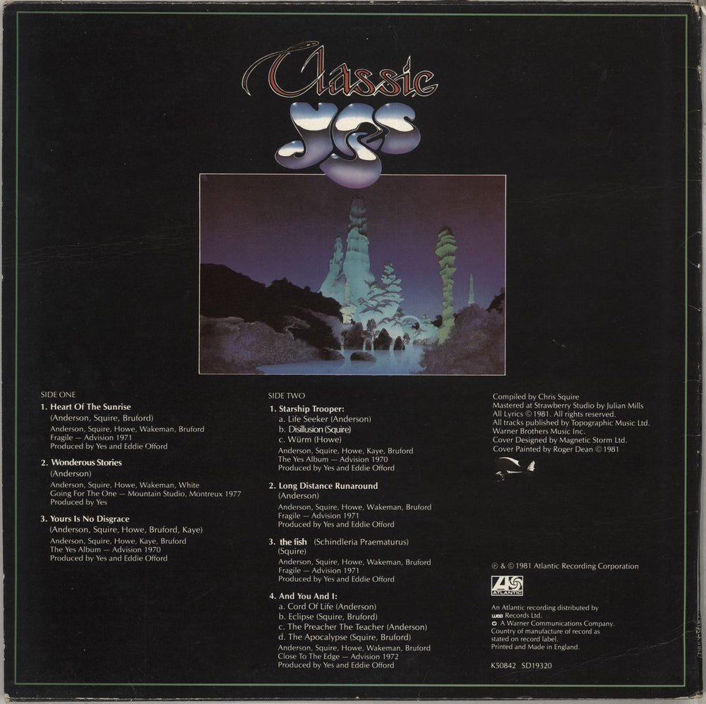 Yes Classic Yes UK vinyl LP album (LP record)