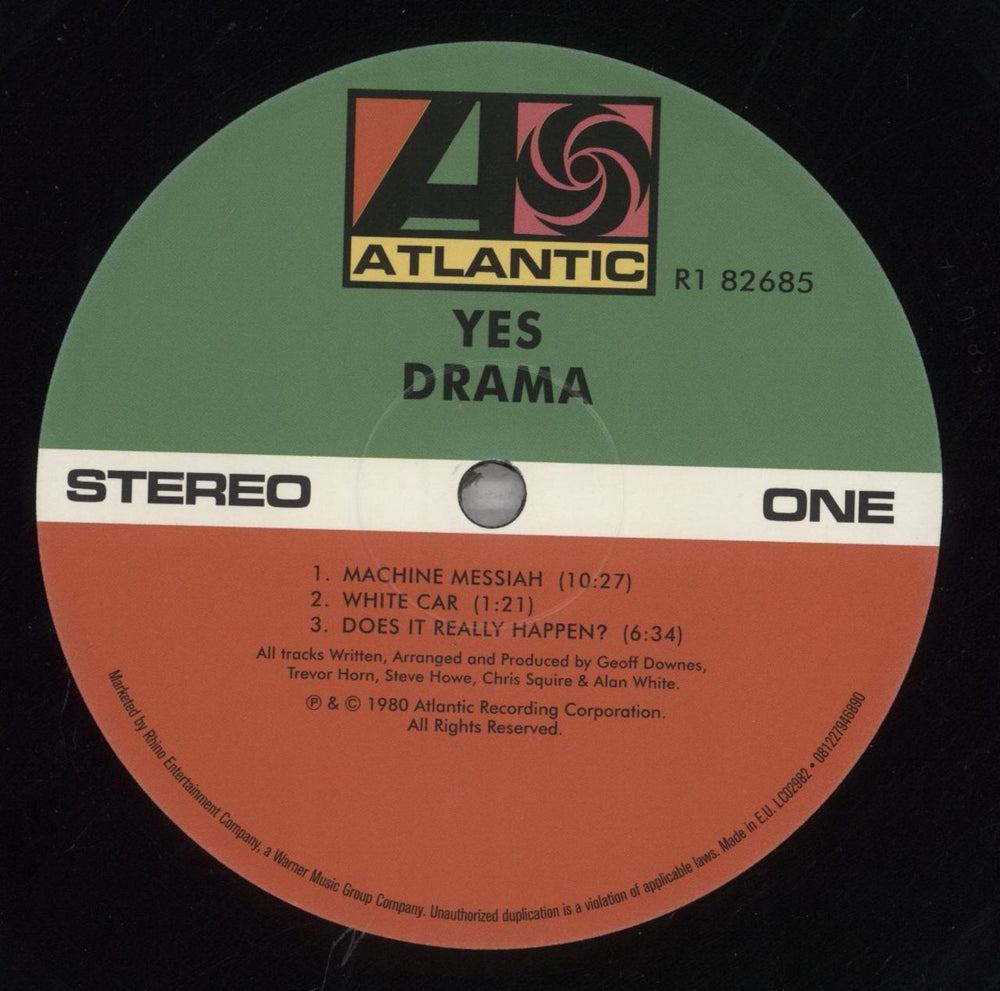 Yes Drama UK vinyl LP album (LP record) YESLPDR845959