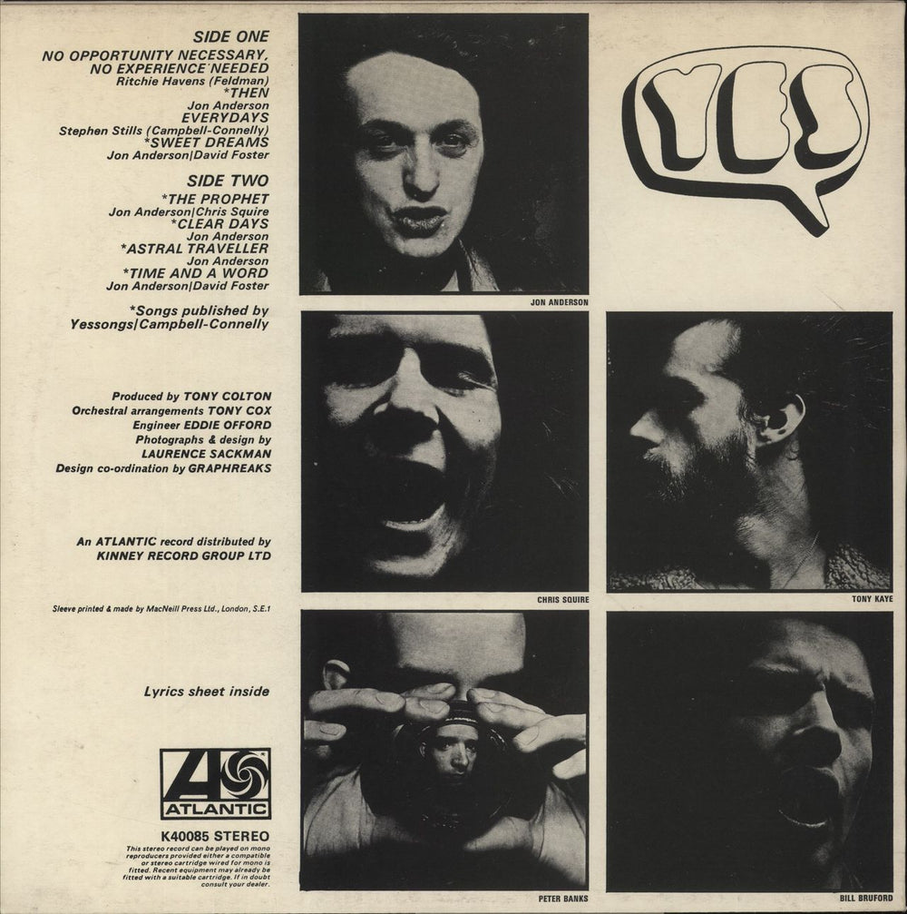 Yes Time And A Word - 2nd - Complete UK vinyl LP album (LP record)