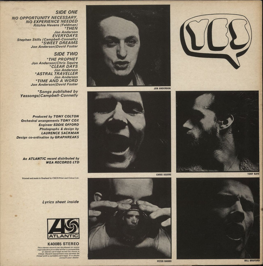 Yes Time And A Word - 3rd UK vinyl LP album (LP record)