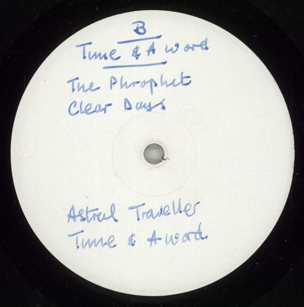 Yes Time And A Word - Test Pressing UK vinyl LP album (LP record)