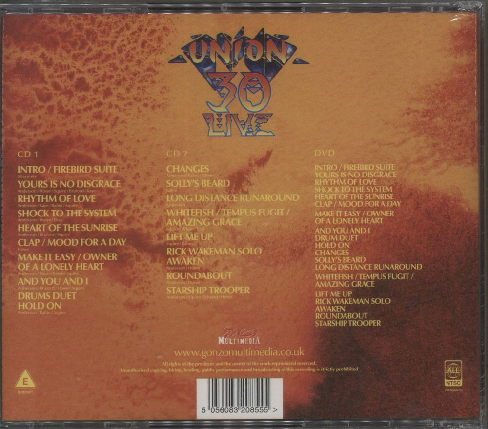 Yes Union 30 Live - Centrum Worcester April 17th 1991 UK 3-CD album set (Triple CD) 5056083208555