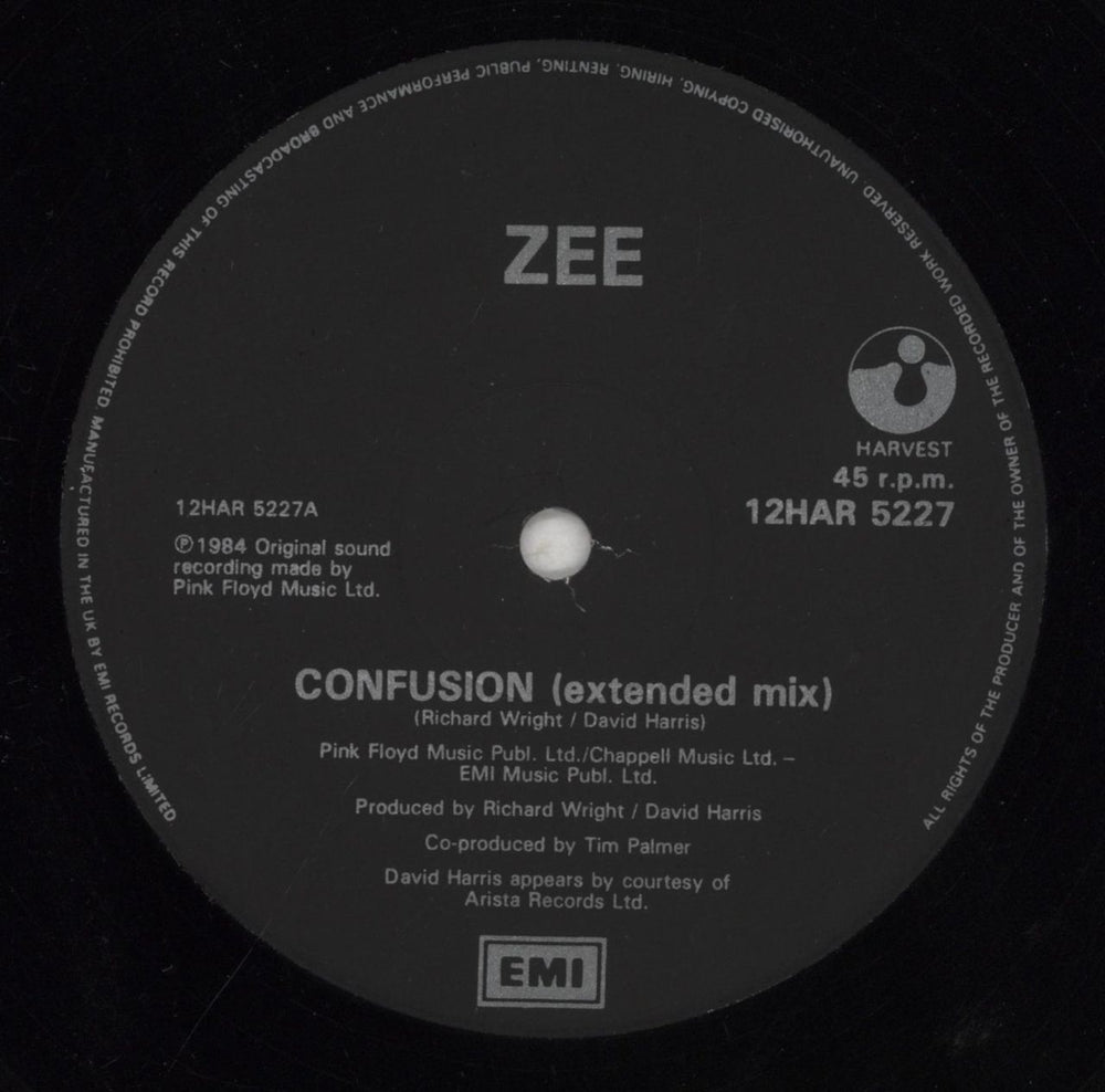 Zee Confusion UK 12" vinyl single (12 inch record / Maxi-single) ZEE12CO106116