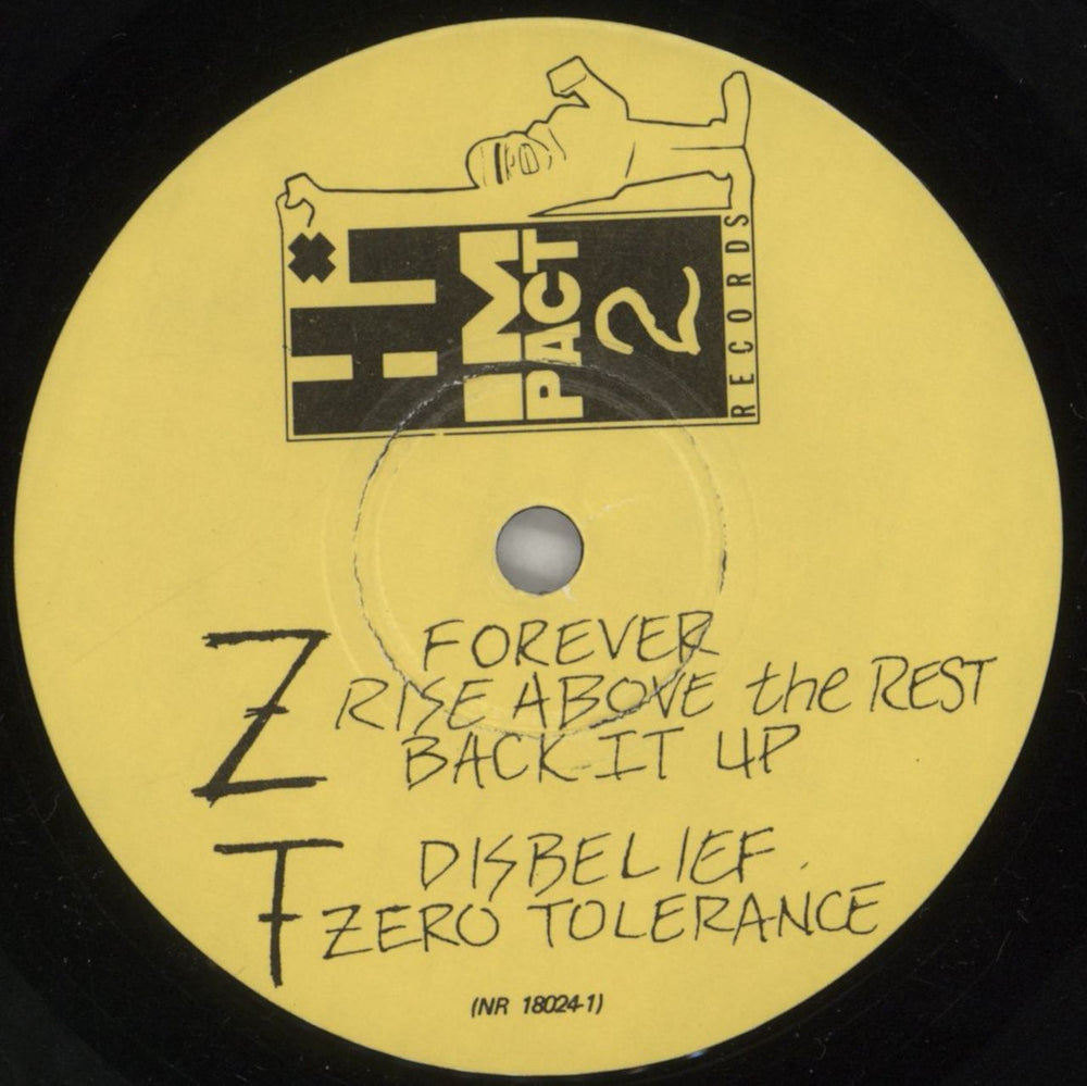 Zero Tolerance Bad Blood US 7" vinyl single (7 inch record / 45) 8E907BA852786