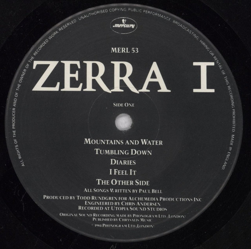 Zerra I Zerra I - Promo Stickered UK Promo vinyl LP album (LP record) ZE4LPZE840096