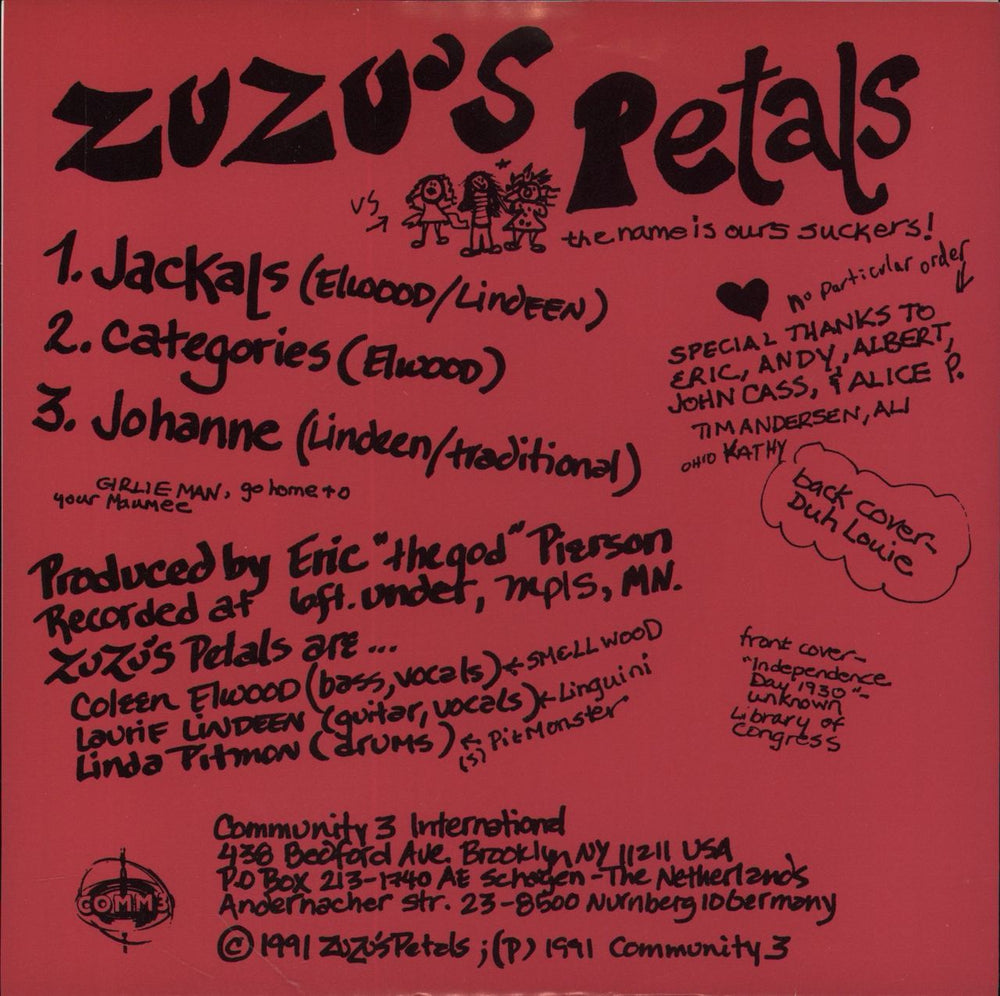 Zuzu's Petals Jackals / Categories / Johanne US 7" vinyl single (7 inch record / 45)