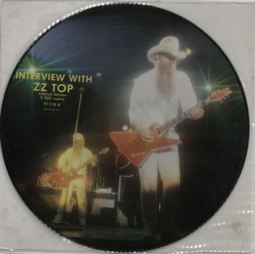 ZZ Top Interview Picture Disc UK picture disc LP (vinyl picture disc album) TT110